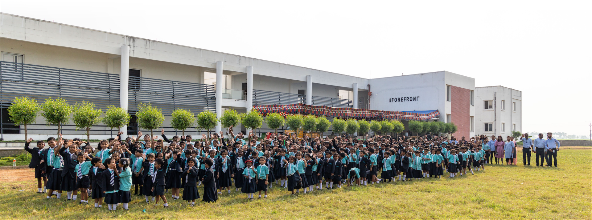 Students in front of FOREFRONT School